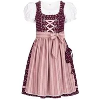 Nübler Dirndl Kinderdirndl 3-teilig Nabilia in Weinrot von Nübler 3 teiliges Set aus Dirndl, Bluse und Schürze, Kinder Tracht