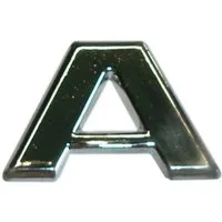 Hermann Schütz Aufkleber Hermann Schütz 3D-Relief-Chrome-Buchstabe A