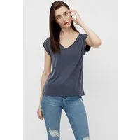 pieces Kurzarmshirt PCKAMALA TEE NOOS BC Materialmix, regular fit