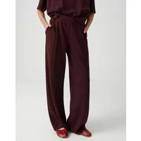 OPUS Stoffhose Pants mit mattem Glanz Abgesteppte Biese für einen cleanen Look