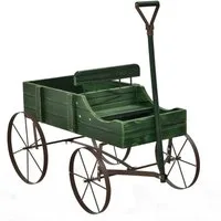 KOMFOTTEU Blumenständer Blumenwagen, 2 separate Blumenregale,Tragkraft 15kg