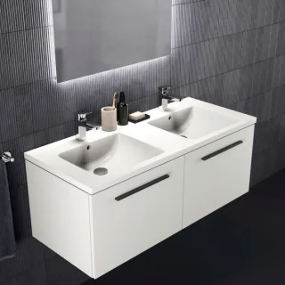 Ideal Standard i.life B Möbeldoppelwaschtisch-Unterschrank T5277DU 120x50,5x44cm, 2 Auszüge, weiß matt