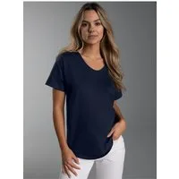 Trigema T-Shirt TRIGEMA Oversized T-Shirt mit V-Ausschnitt (1-tlg)