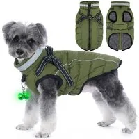 Ledander Hundemantel wasserdichter Hundemantel,warme Hundejacke, reflektierende, Winterjacken & Wintermäntel für kleine,mittelgroße und große Hunde