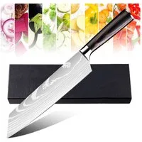 MDHAND Kochmesser japanisches Fleischmesser, extrem scharf, handgeschmiedetes Kochmesser, Profimesser mit Geschenkbox