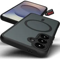 GreenHec Handyhülle Hülle Samsung S26 S25 S24 S23 S22 + Ultra FE MagSafe Case Magnet Black, Schwarz Cover Magnetische Schutz HandyHülle für Galaxy Ultra Plus EDGE