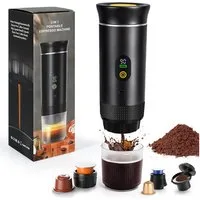 TUWENA Espressomaschine, Espressomaschine, 80ml Beheizte Kaffeemaschine für Büro, Reisen, Haus
