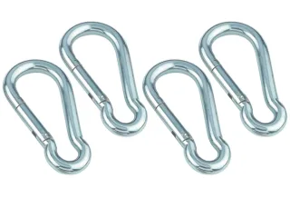 MARINETECH Karabinerhaken, Edelstahl A4, 8x80 mm, 4 Stück