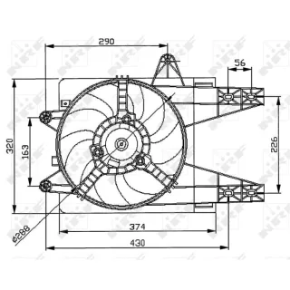 NRF K?hlerl?fter Fiat Punto Lancia Y 47038