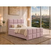 Best for Home Boxspringbett Trinity K-1 LUX – Modern Boxspringbett mit Stauraum & Komfort (Boxspringbett-Set, 1-St., Komplettes Boxspringbett-Set inklusive Matratze und Topper), Ergonomischer Schlafkomfort, großer Stauraum
