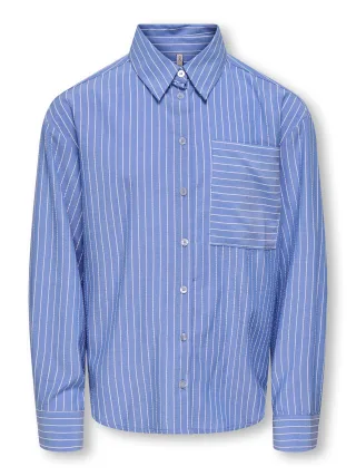 KIDS ONLY - KOGCOSMO LS SHIRT WVN Blue Bonnet - Gr. - 146