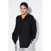 Studio Untold Hemdbluse Hemdbluse Boxy Shape Glitzerstreifen