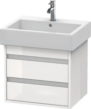Duravit Ketho Waschtischunterbau wandhängend Weiß Hochglanz 550x440x480 mm - KT663602222 KT663602222