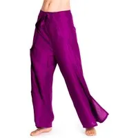 PANASIAM Palazzohose Hosenrock Damen aus leichter Viskose - elegante weite Palazzo Hose Wickelhose einfarbig - gerader Schnitt - luftige Sommerhose Boho Stil