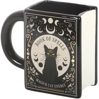 Something Different Tasse Book of Spells Magick Cat Katzen Gothic Tasse Buchform