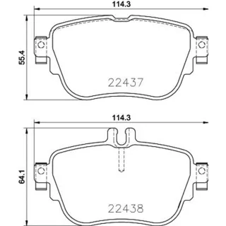 Hella Bremsbel?ge hinten Mercedes Cls E-Klasse 8DB355025-781