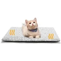 Srvillg Tierdecke Selbstwärmendes Katzenbett – Warme Kuschelmatte, mit abnehmbarem Bezug, rutschfeste Haustiermatte für Katzen