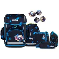 ergobag Schulranzen Cubo Light (5tlg., inkl. Federmäppchen, Schlamperrolle, Sportbeutel und Kletties)