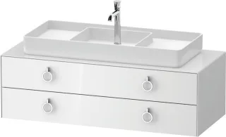 Duravit White Tulip Konsolenwaschtischunterbau wandhängend Weiß Hochglanz 1300x550x408 mm - WT4992M8 WT4992M85850000