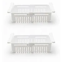 HAC24 Aufbewahrungskorb Kühlschrankkorb zum Hängen Kühlschrank Organizer Aufbewahrungsbox (2 St), Verstellbar 20,5 – 28,5 cm