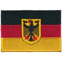 hegibaer Aufnäher 30 x 20 mm Deutschland Adler Flagge Berlin Aufnäher 0625 Mini, (1-tlg), Edel und Exklusiv