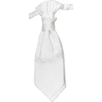 Paul Malone Krawatte Elegantes Herren Plastron barock Hochzeitskrawatte - vorgebunden weiß v43