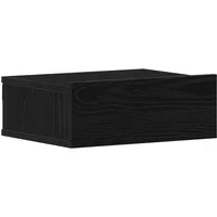 vidaXL Nachttisch Schwebender Nachttisch Schwarze Eiche 40 x 32 x 15 cm Holzwerkstoff (1-St)