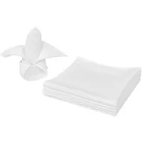 vidaXL Stoffserviette 100 Dinner-Servietten Weiß 50 x 50 cm, (100 St)