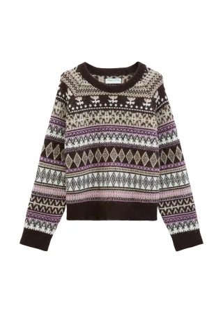 Marc OPolo DENIM - Strickpullover cropped Medium Brown - Gr. - XS