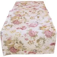 matches21 HOME & HOBBY Tischdecke Tischläufer CHLOE Rosen Blüten Jacquard Polyester 40 x 150 cm (1-tlg), Pflegeleicht & waschbar bei 30 °C