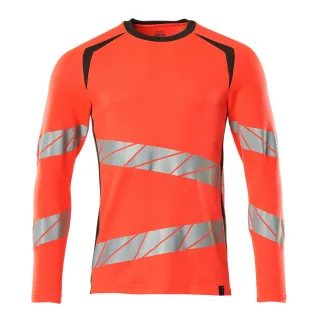 MASCOT Herren Langarmshirt Hi-vis Rot / Dunkelanthrazit M - 19081-771-22218-MONE