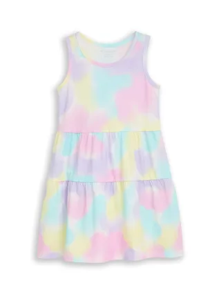 tom tailor kids - Mini-Kleid mit Batikmuster rainbow watercolor print - Gr. - 110