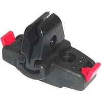KlickFix Fahrradsattel KLICKfix Satteladapter mit Seilschlosshalter, schwarz, für Seil- und K