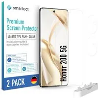 smartect Displayschutzfolie TPU Schutzfolie Klar für Honor 200 5G, Set, 2 Stück, (Display + Kamera) Panzerfolie Displayfolie