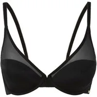 Gossard Halbschalen-BH Glossies Halbgefütterter Triangel BH Black (halbgefütterter BH, 1-tlg., glatt)
