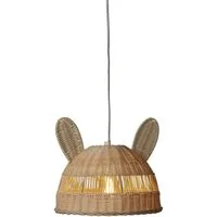 vertbaudet Lampenschirm Kinderzimmer Lampenschirm aus Rattan HASE, Befestigungsset separat erhältlich