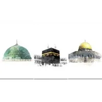 JUSTGOODMOOD Poster Al Aqsa Mosche Kaaba Wandbilder Wohnzimmer Schlafzimmer Deko Print Bil, A (1 St)