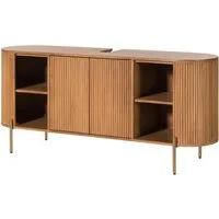 Massivmoebel24 Waschbeckenunterschrank BARCELONA (Mango 150x40x65 natur lackiert BARCELONA #551) Mango 150x40x65 natur lackiert BARCELONA #551