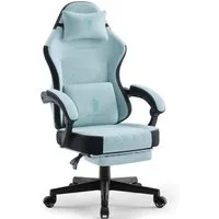Dowinx Gaming-Stuhl Lendenwirbelstütze Bürostuhl mit Fußstütze für Erwachsene (Packung), Ergonomischer Gaming Sessel Groß und Hoch für Office Gaming 135KG