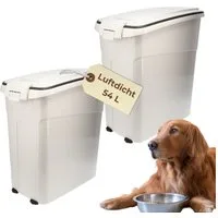 GarPet Futterbehälter 2er Set Futtertonne Luftdicht Deckel Pferd Hunde Futter Aufbewahrung