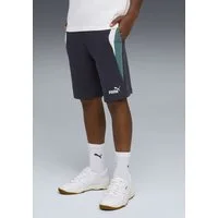 PUMA Trainingsshorts ESS BLOCK SHORTS TR B aus Baumwollmischung, mit Eingrifftaschen, Regular Fit