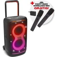 JBL JBL Set: PartyBox 520 + Gratis-Mikrofon-Set (UVP 129,99) Party-Lautsprecher (A2DP Bluetooth, Bluetooth, AVRCP Bluetooth, 400 W)