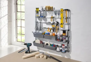 Ruco Ablageregal Aluminium/Kunststoff, ideal für Werkstatt, Garage oder Hobbyraum