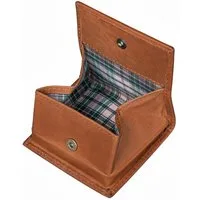 Benthill Mini Geldbörse Echt Leder Münzbörse mit Kleingeldschütte Slim Wallet für Münzen, Münzfach