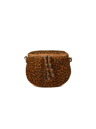 Giulia Monti Schultertasche Leopard