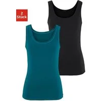 Vivance Tanktop aus luftiger Baumwoll-Qualität (2er-Pack) sommerliche Tops