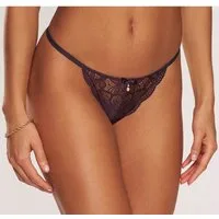 LASCANA String Nikoletta aus floraler Spitze mit Accessoire in Perlenoptik
