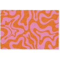 MuchoWow Fußmatte Muster - Rosa - Orange - Abstrakt - Modern, Rechteckig, innen Schmutzfangmatte, Tür, Schmutzfänger Flur, Teppich 60x40 cm