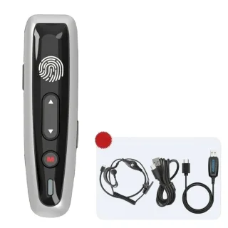 ABBREE AR-W6 Mini Collar Clip Ear-hanging Walkie Talkie Dual PTT 8 Volume Levels 16 Channels Wireless Copy Frequency UHF