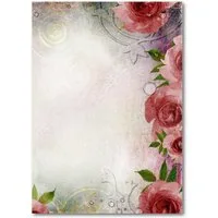 LYSCO Briefpapier Motivpapier Blumenvielfalt, ganzseitig DIN A4, gut beschreibbar, blumige Atmosphäre, für alle Drucker geeignet.